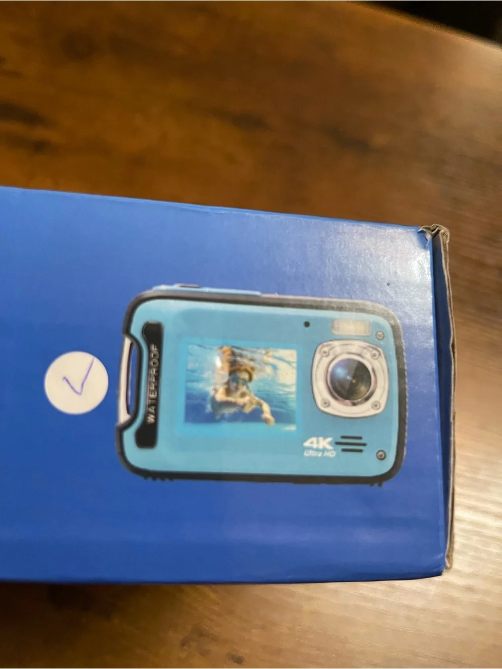 4K Ultra HD Waterproof Digital Camera - Blue NEW